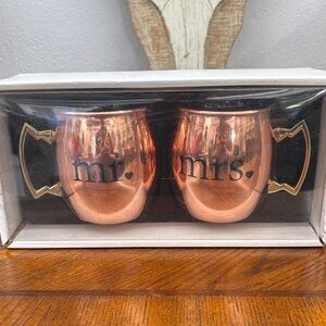 Copper Mr. & Mrs. Mugs Set